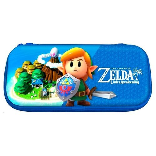 HORI Защитный чехол Hard Pouch Legend of Zelda: Link's Awakening Edition для консоли Nintendo Switch (NSW-218U), синий
