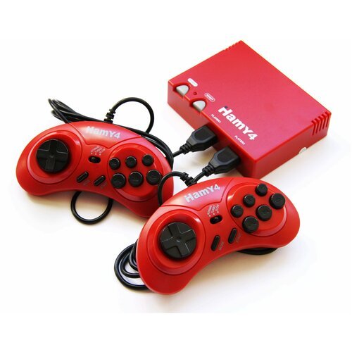 Игровая приставка 8 bit + 16 bit Hamy 4 (350 в 1) 350 встроенных игр + 2 геймпада + USB кабель (Красная)