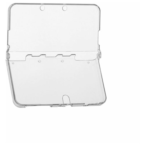 Защитный противоударный чехол-бампер MyPads для игровой приставки Nintendo New 3DS XL из прочного пластика прозрачный