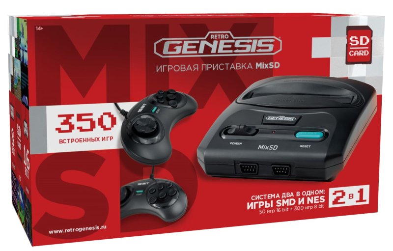 Игровая консоль Retro Genesis MixSD (8+16Bit) + 350 игр