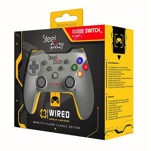 Steelplay – Wired Controller Classic Sn Grey – Nintendo Switch