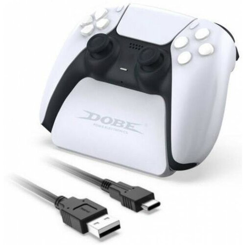 Cтенд (подставка) DOBE для Sony DualSense TP5-0537B (белый) + кабель USB Type-C