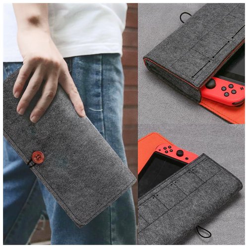 Чехол кейс-сумка для Nintendo Switch, цвет светло-серый