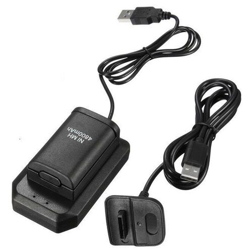 Набор аксессуаров 4 в 1 Charging Kit: Аккумулятор 1 шт + Зарядное устройство + Зарядный кабель для беспроводного геймпада (Xbox 360)