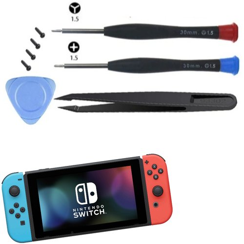 Набор инструментов для Nintendo Switch (отвертки, пинцет, медиатор, винты) для разбора и сборки свитча
