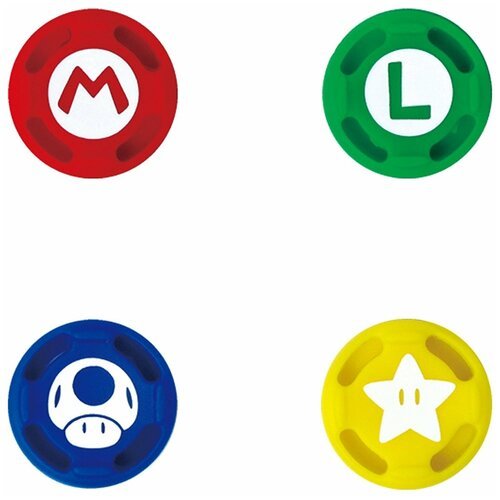 Накладки на стики для контроллеров Joy-Con Super Mario (4 шт) HORI (NSW-036U) (Switch)