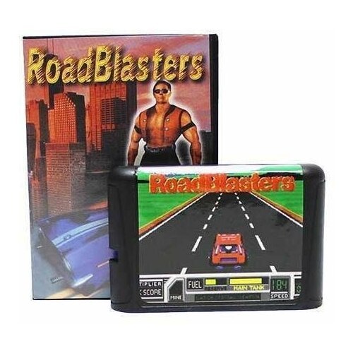 Игра на Sega в стиле бешеных боевых гонок на автомобилях - Road Blasters (Дорожные взрыватели)