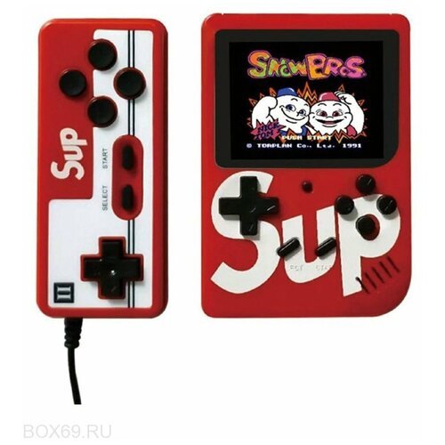 Игровая приставка консоль SUP Gamebox Plus 400 в 1 + джойстик, красный