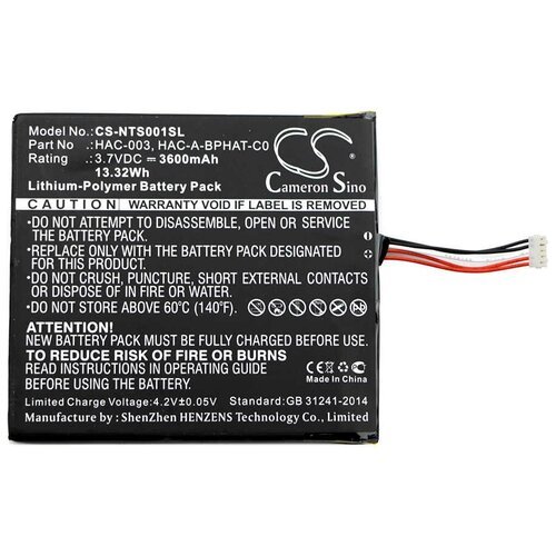 Cameron Sino Аккумулятор CS-NTS001SL для Nintendo Switch (HAC-003), черный