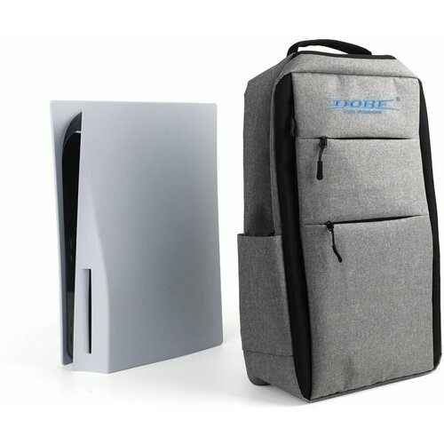 Рюкзак для игровой приставки Sony Playstation 5 PS5 / Xbox One / Series S/X DOBE Storage Case TY-0823 Gray сумка портфель