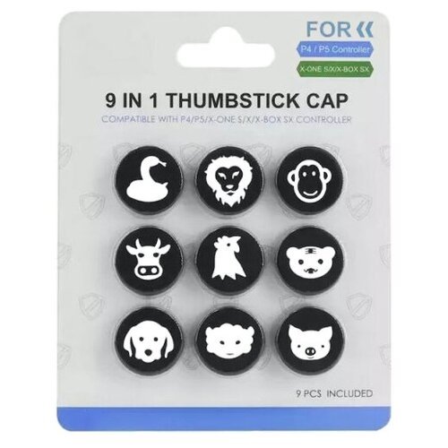 Комплект насадок на стики Thumbstick Cap 9 in 1 (PS4 / PS5 / Xbox One / Series)