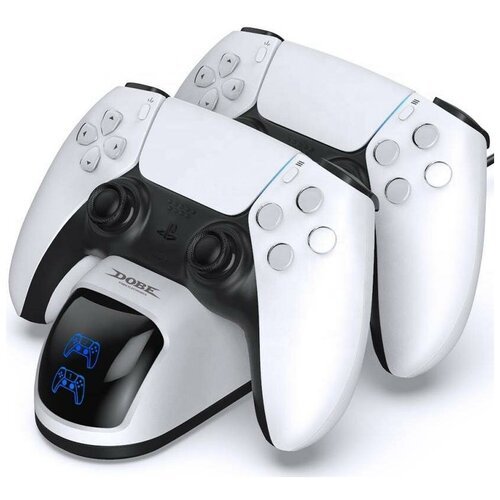 Зарядная станция для 2-х геймпадов Playstation DualSense DOBE (TP5-0515C) Белый (PS5)