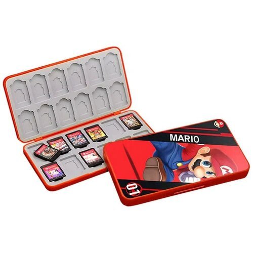 Кейс для хранения 24 игровых картриджей Super Mario 01 (Switch)