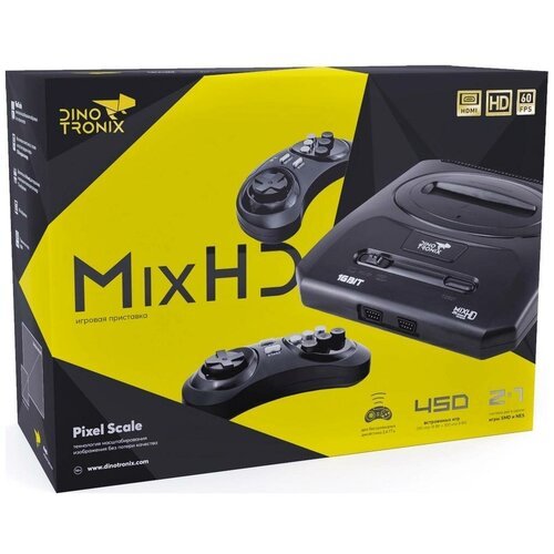 Dinotronix MixHD + 450 игр (HDMI кабель, MD2 case, 2 беспроводных джойстика)