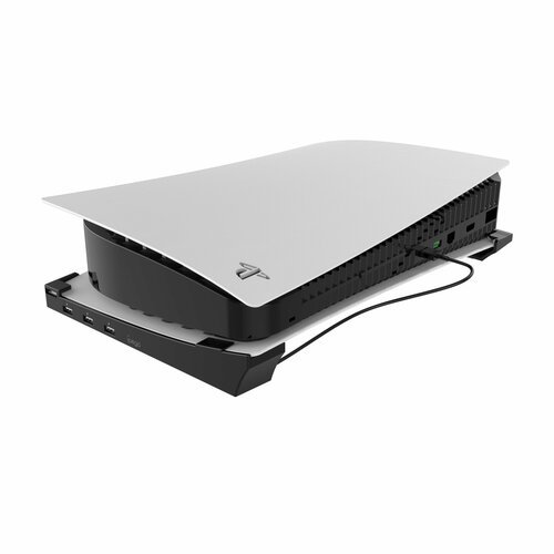 Горизонтальная подставка iPega для PS5 + 4USB выхода, цвет черный