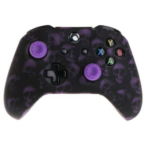 Защитный силиконовый чехол Controller Silicon Case для геймпада Microsoft Xbox Wireless Controller Skulls Purple (Черепа Фиолетовый) (Xbox One)