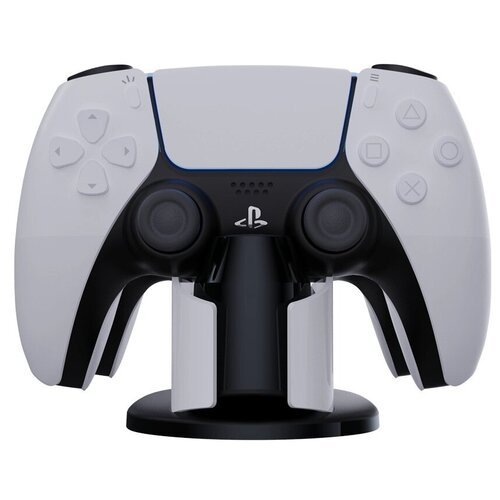 Двойное зарядное устройство/док-станция MyPads для игровой приставки PS5 геймпадов Sony PlayStation 5 с кабелем TYPE-C черно-белая