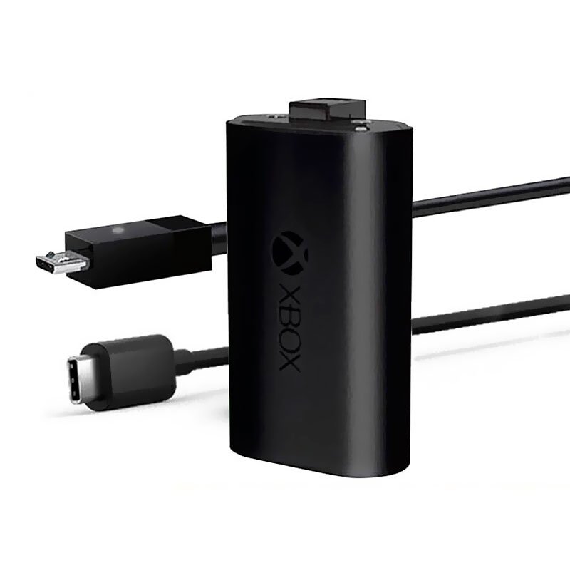 Аккумуляторный блок Xbox + кабель USB - C, черный