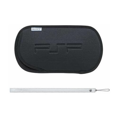 Мягкий чехол + ремешок Черный для Sony PSP-1000/2000/3000 (PSP)