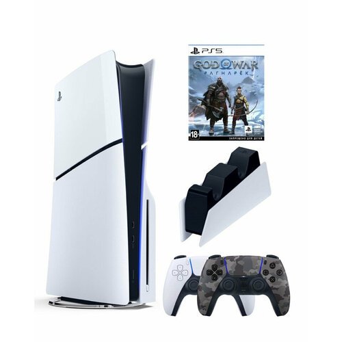 Приставка Sony Playstation 5 slim 1 Tb+2-ой геймпад(Camo)+зарядное+God of War
