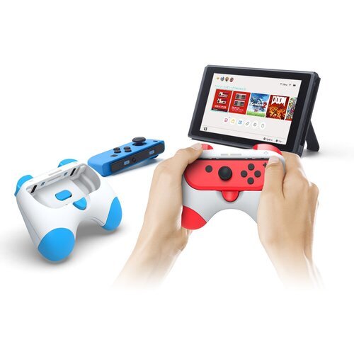 Держатель DOBE для Joy-Con Controller Grip Nintendo Switch, красный и синий, TNS-2130