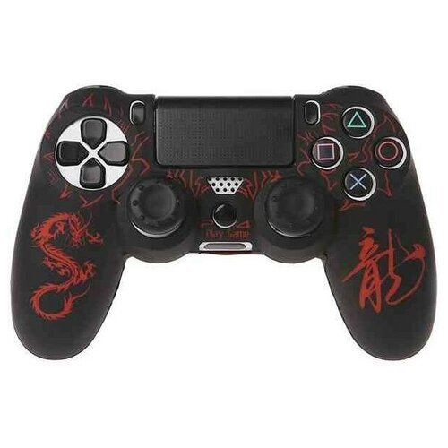 Защитный силиконовый чехол Controller Silicon Case для геймпада Sony Dualshock 4 Wireless Controller Красный дракон (PS4)