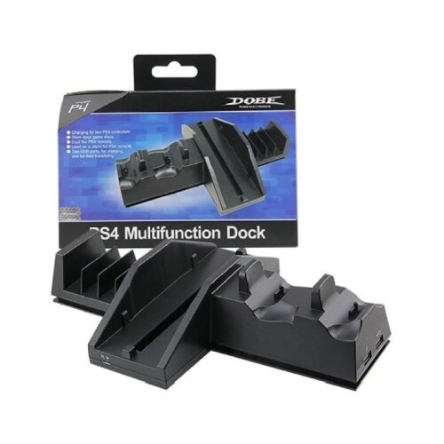 Dobe Подставка с функцией зарядки геймпадов Multifunction Dock для Playstation 4 (TP4-021), черный