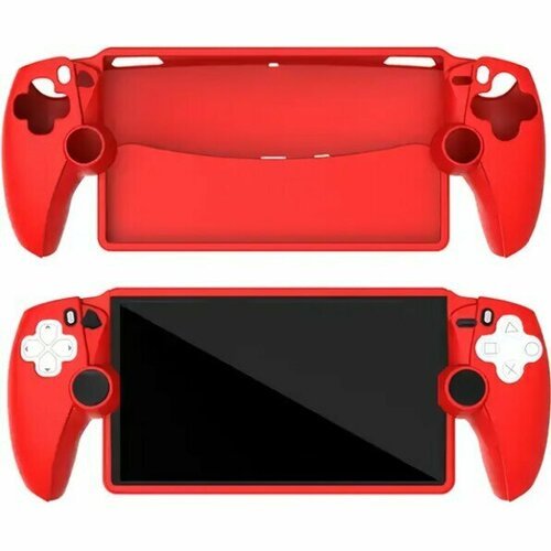 Силиконовый чехол для консоли Sony PlayStation Portal (красный)