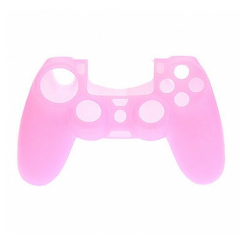 Защитный силиконовый чехол для джойстика (розовый) (PS4)