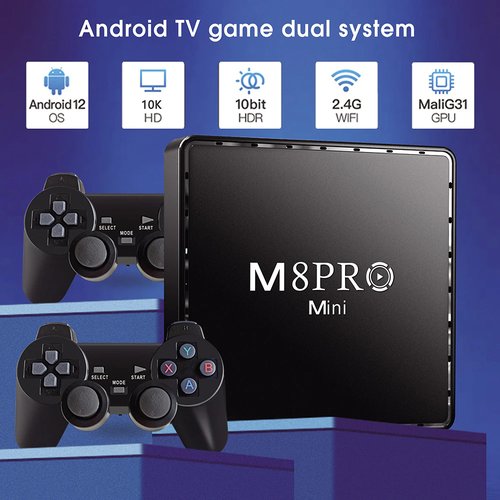 Игровая приставка и Android TV смарт ТВ, более 10000 игр + приставка для телевизора Андроид Youtube 64GB, WinStreak