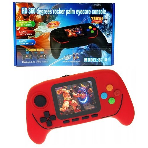 Портативная игровая консоль, цветной экран 2,5 дюйма, model:8718, красная