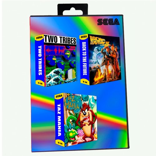Картридж 3 in 1 TWO TRIBES, BACK TO THE FUTURE 3, TAZ MANIA Для приставки Sega Genesis Sega Mega Drive 16 bit MD