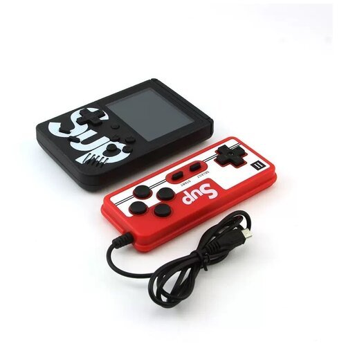 Портативная мини-консоль, 8 бит, Детская цветная игровая консоль, Game Box / с джостиком пультом / черная