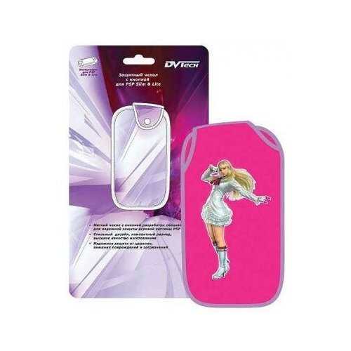 Чехол для PSP Slim&Lite DvTech, с кнопкой (розовый)