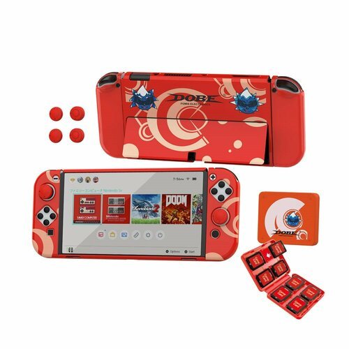 Комплект аксессуаров DOBE Exclusive, красный, для Nintendo Switch OLED, iTNS-1192R