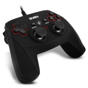 Геймпад SVEN GC-750 / 11 кнопок / Чёрный / USB/ Виброотдача/ PC/PS4/PS3/