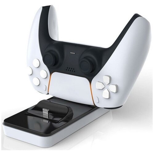 Зарядная станция для 2-х геймпадов Playstation DualSense Lucky Fox (LF-P501) Черный/Белый (PS5)