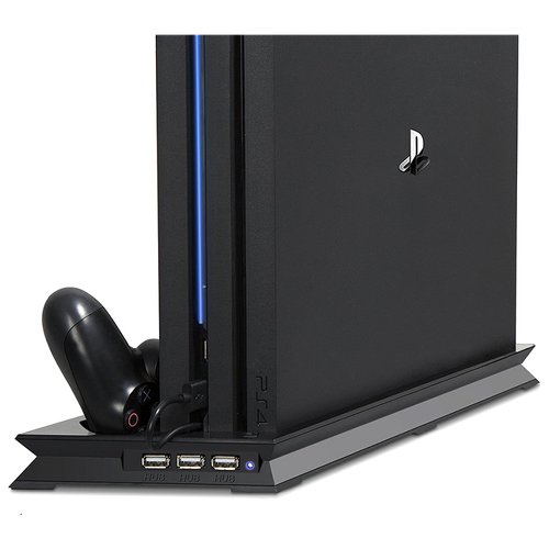 Вертикальный стенд/подставка с охлаждением для консоли PS4 PRO, зарядное устройство/док-станция на 2 геймпада, Usb-хаб