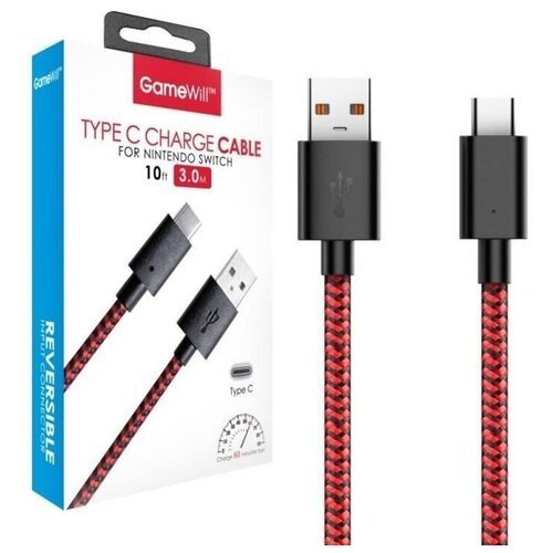 Кабель для Nintendo Switch USB TYPE C Charge Cable 3.0 m GameWill