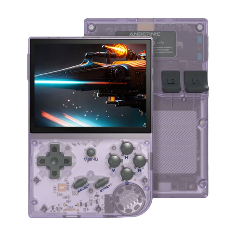 Портативная игровая консоль Anbernic RG35XX, 256 МБ/64 ГБ, ARM Cortex-A9, прозрачный фиолетовый