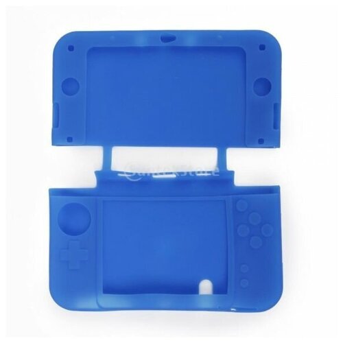 Силиконовый чехол (Silicon Case Blue) Синий для New 3DS XL (Nintendo 3DS)