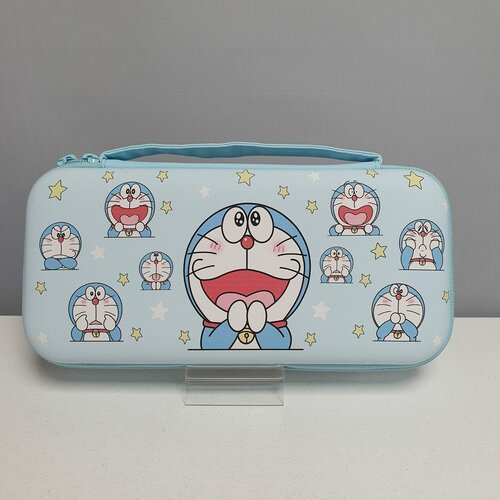 Чехол сумка для Nintendo Switch и Switch OLED 'Doraemon, кот Дораэмон' для консоли и аксессуаров (очень плотный)