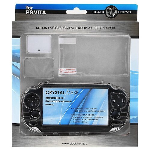 Набор аксессуаров для PS Vita Black Horns 4 в 1 (BH-PSV0804)